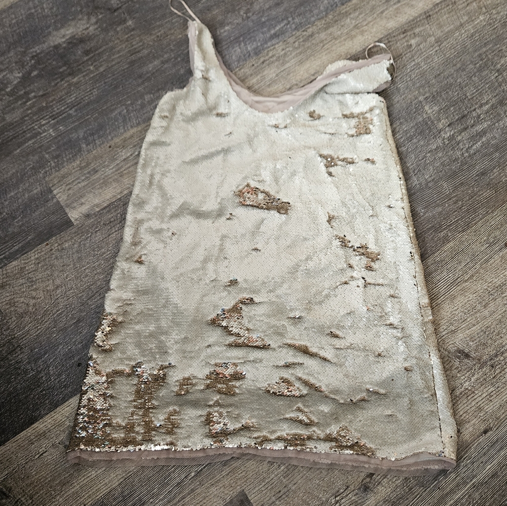 Zara Basic Collection Sequin Shift Dress - image 6